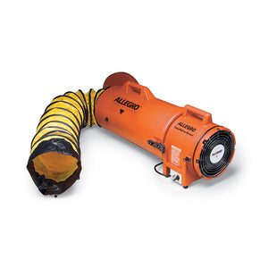 8" Axial AC COM-PAX-IAL Blower w/ Canister & 15' Ducting